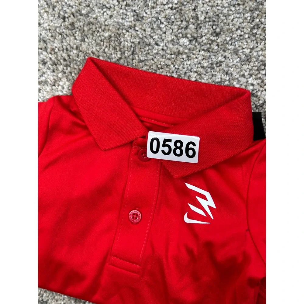 Nike Infant Boys Red Polo Bodysuit Black Shorts Set 3M NEW #0586